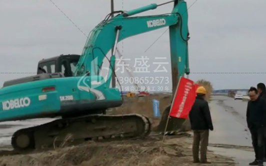 東盛云巖土承攬南通大盾構(gòu)機基地地基處理項目，排水強夯項目，今日開始放線（視頻）